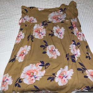 Mustard yellow flower blouse